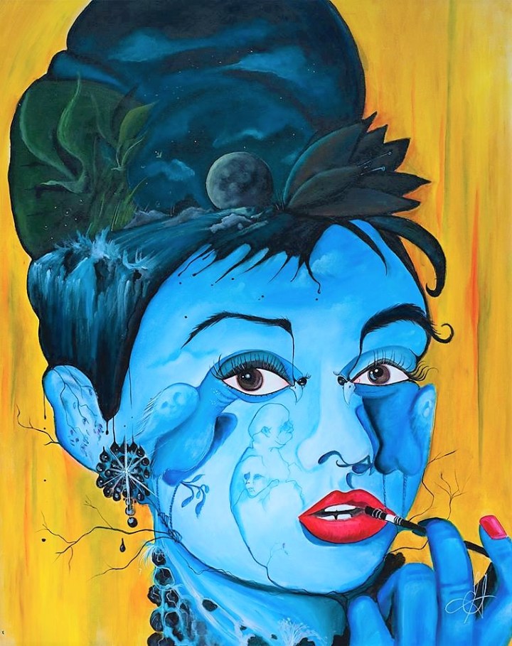 Eric Santerre Femme en bleu