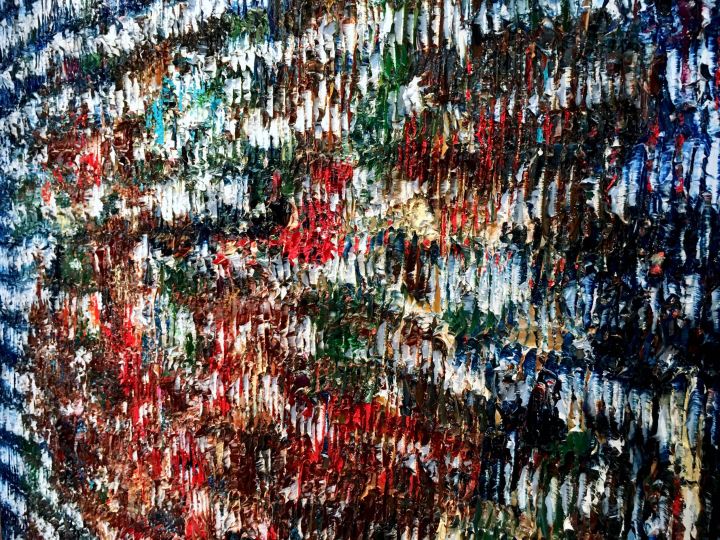 Magic Carpet Ride - Sculptural oil painting by Louis-Bernard St-Jean