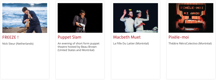 Casteliers 13th edition 2018 Puppet Theatre