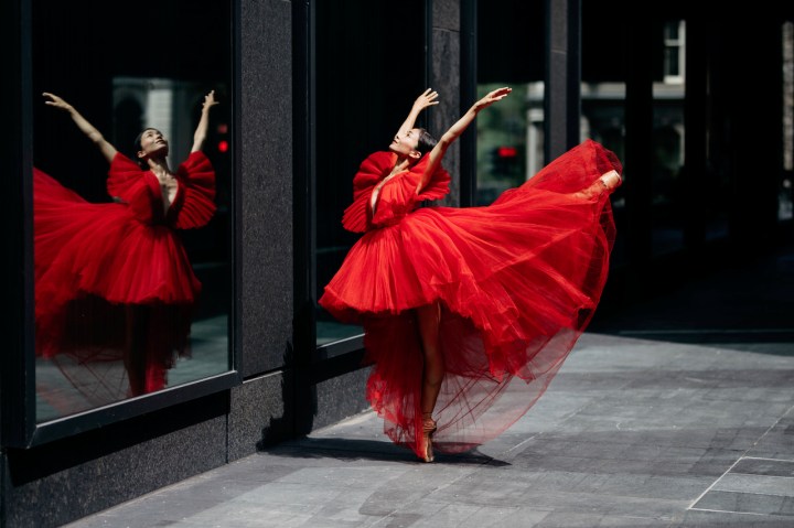 Ballet dancer in red 