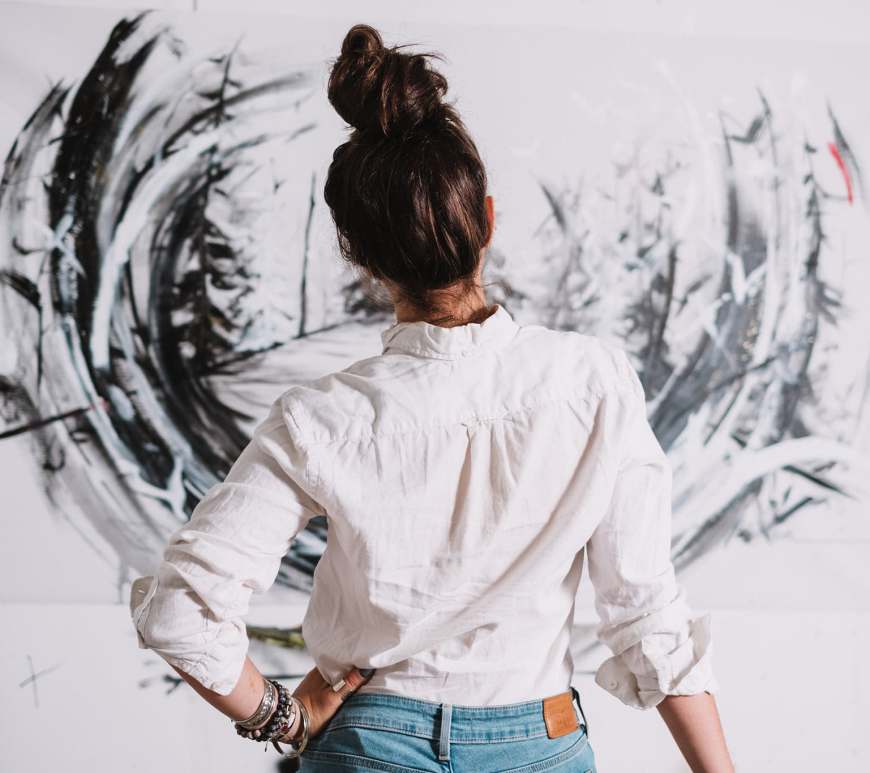 MC DUVAL painting art piece for LIEUX open studio exhibit Photo: Jon Rose Photo Montreal